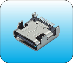 TYPE C母座单排16P SMT外壳无弹后定位