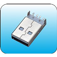 USB AM SMT 沉板直脚无柱