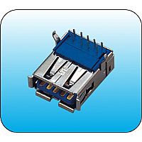 USB 3.0 AF 90度DP有卷边无缺口弯脚