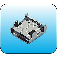 TYPE C母座单排16P SMT外壳无弹后定位